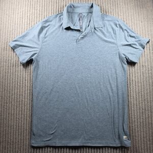 Men's Heather Blue Polo Shirt - Classic Short Sleeve